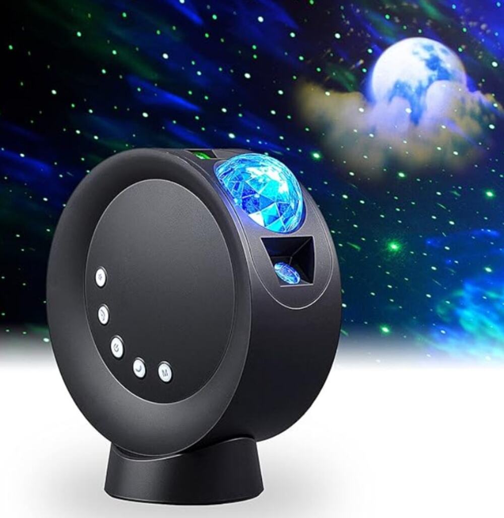LED Star Projector Light, Galaxy Moon Nebula Night Lamp w/ Base, Remote Control